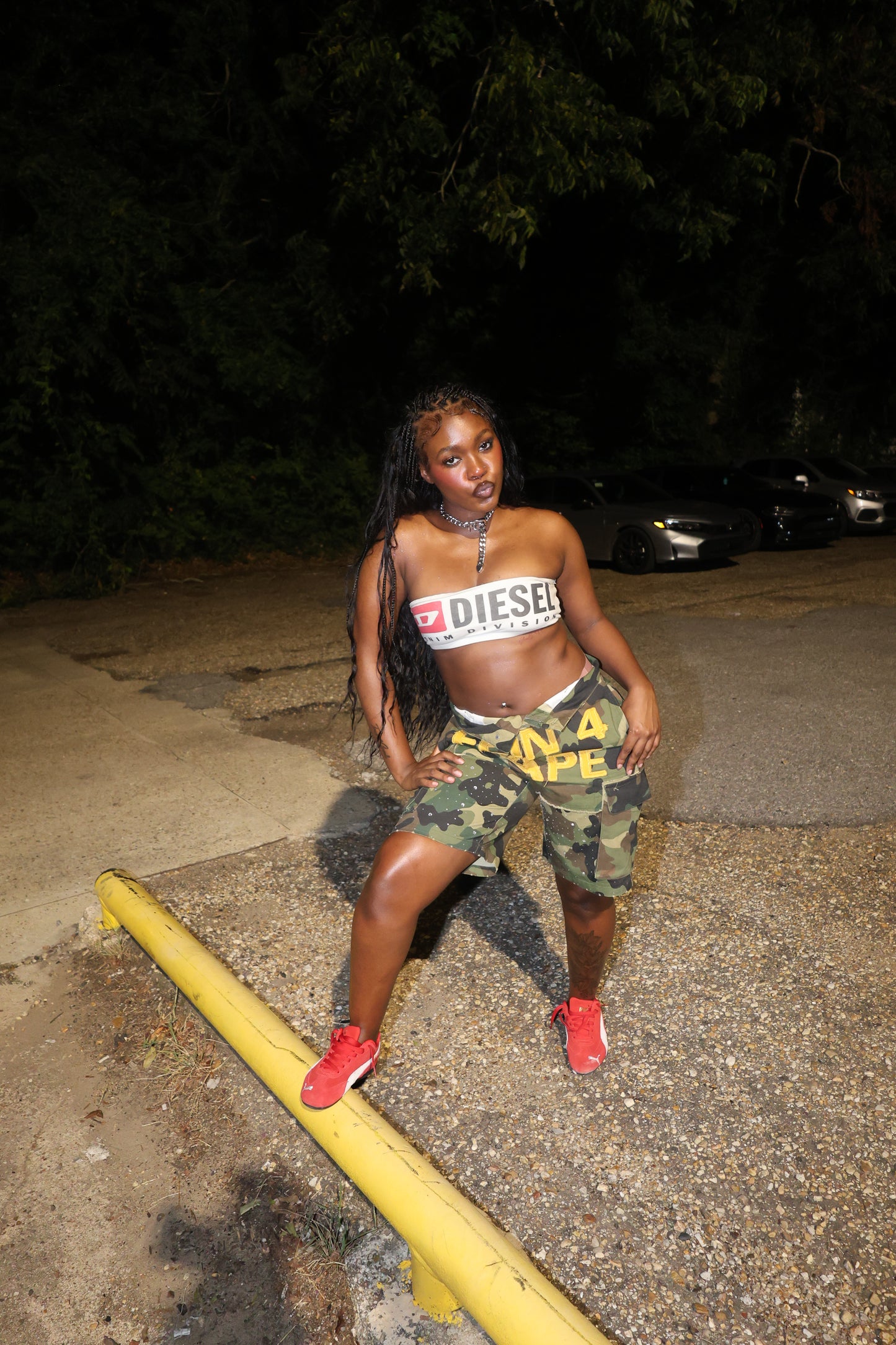 F4P camo shorts