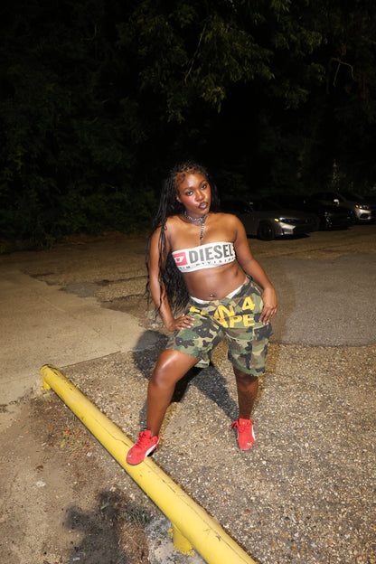 F4P camo shorts