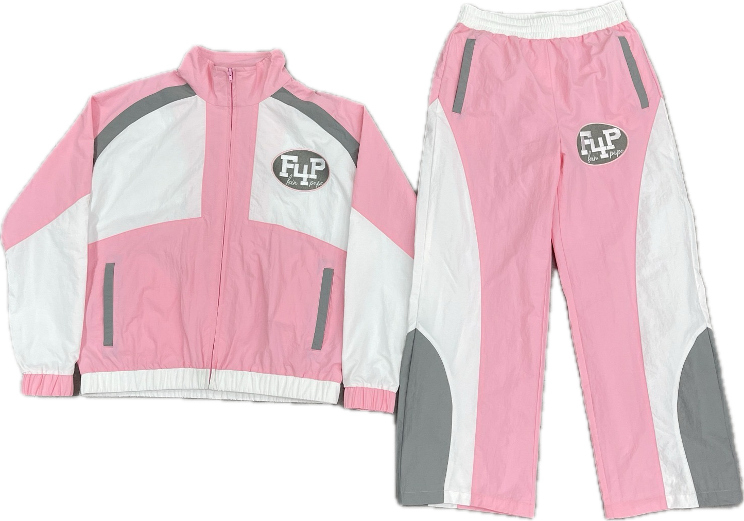 Fein4Pape pink,Grey&White tracksuit